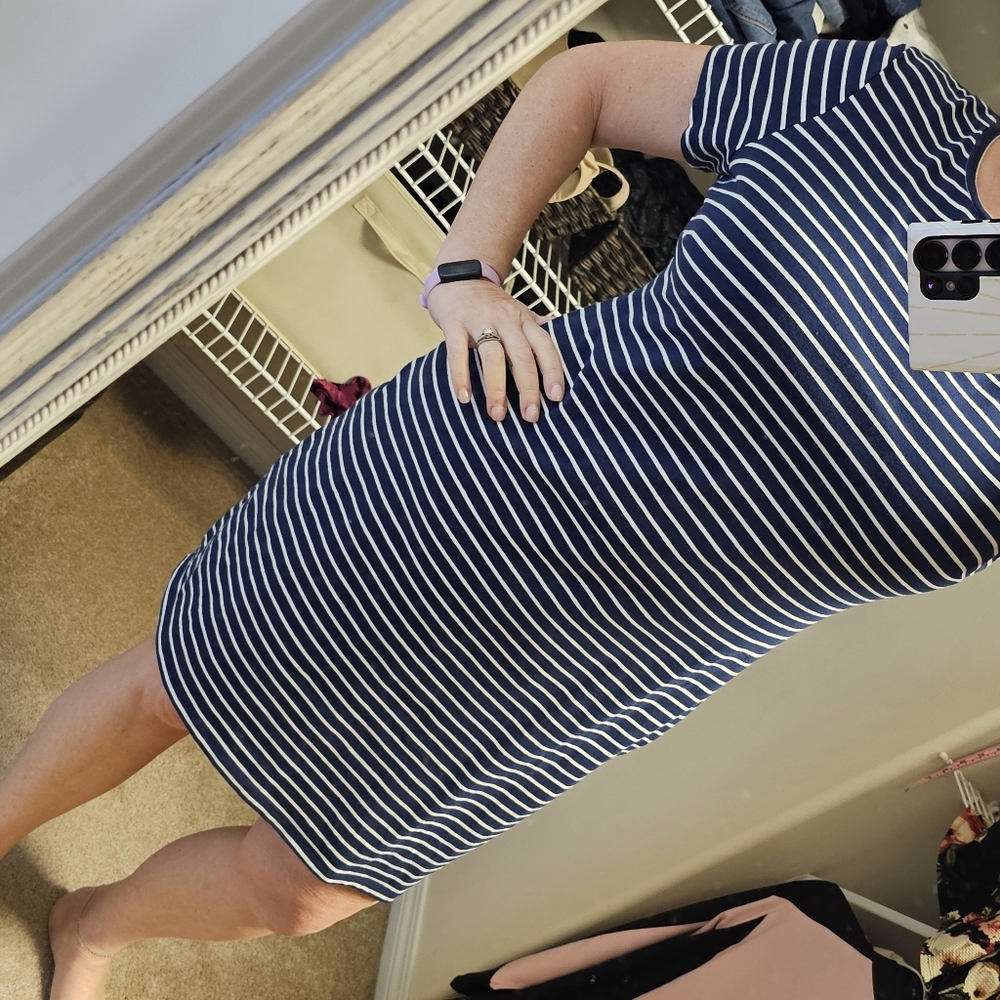 Old Navy XL Blue & White Striped Dress